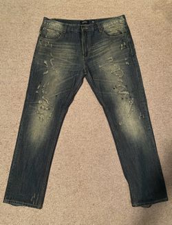 New Parish Nation Men’s Blue Distressed Jeans Size 40 Slim