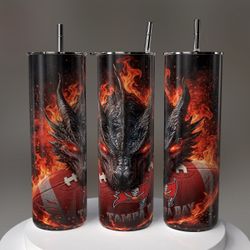 Tampa Bay Buccaneers Dragon Skinny Tumbler