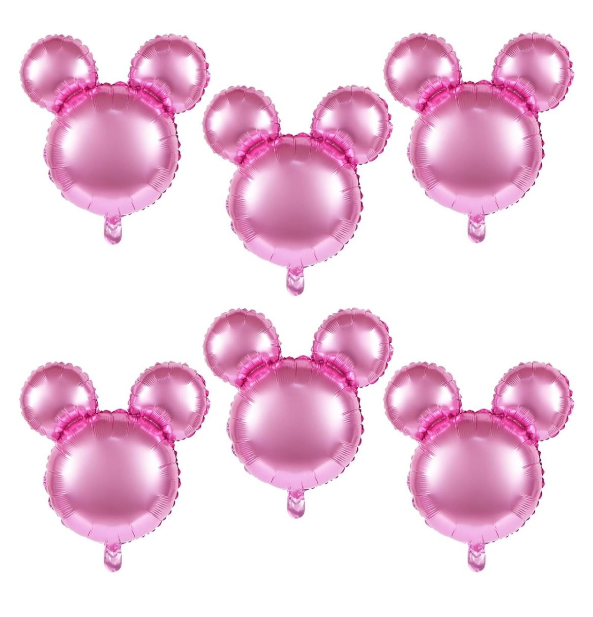 6 Pcs Mickey Mouse Head Foil Balloons 24''