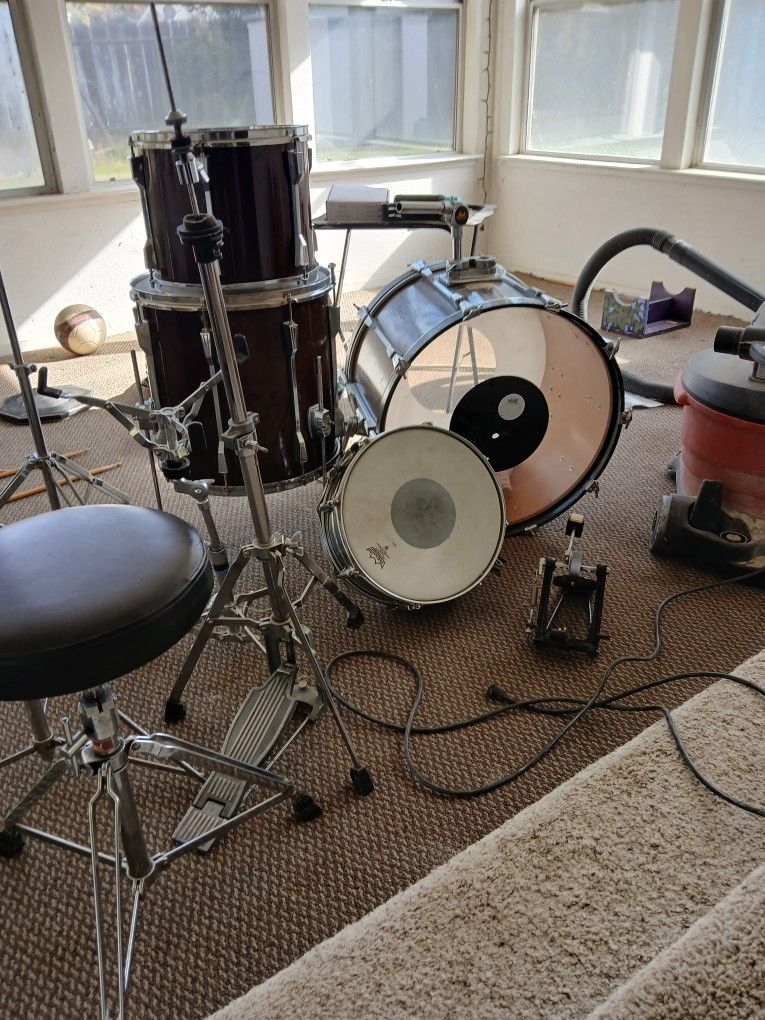 Drum Set with Cymbals, Zildjian and Sabian Vintage