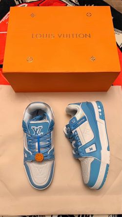 White/Baby Blue Lv Trainers