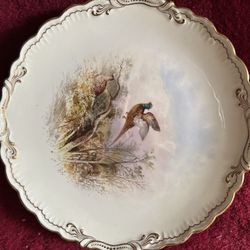 Antique Coalport England Game Bird Porcelain Plate Set – 8 Pieces