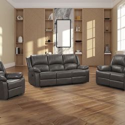 New 3 Piece Recliner Couch Set / Free Delivery