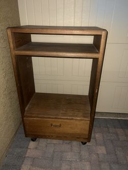 Solid Oak Wood cabinet with drawer