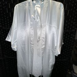 Brand New Size (Large) Silky White AW Bridal Robe 