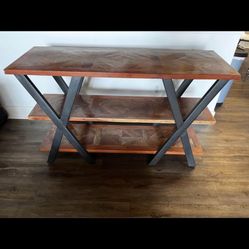 Industrials Wood & Metal Console / Bookshelf