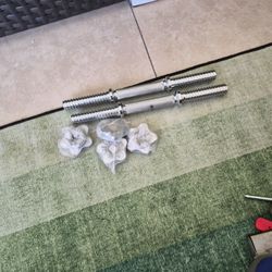Chrome Threaded Dumbell With Locknuts 