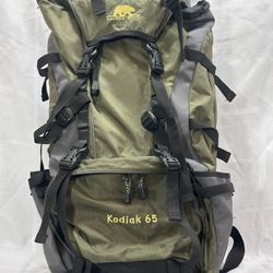 Golden Bear Kodiak 65L Internal Frame Hiking Backpack w/ Rain Cover