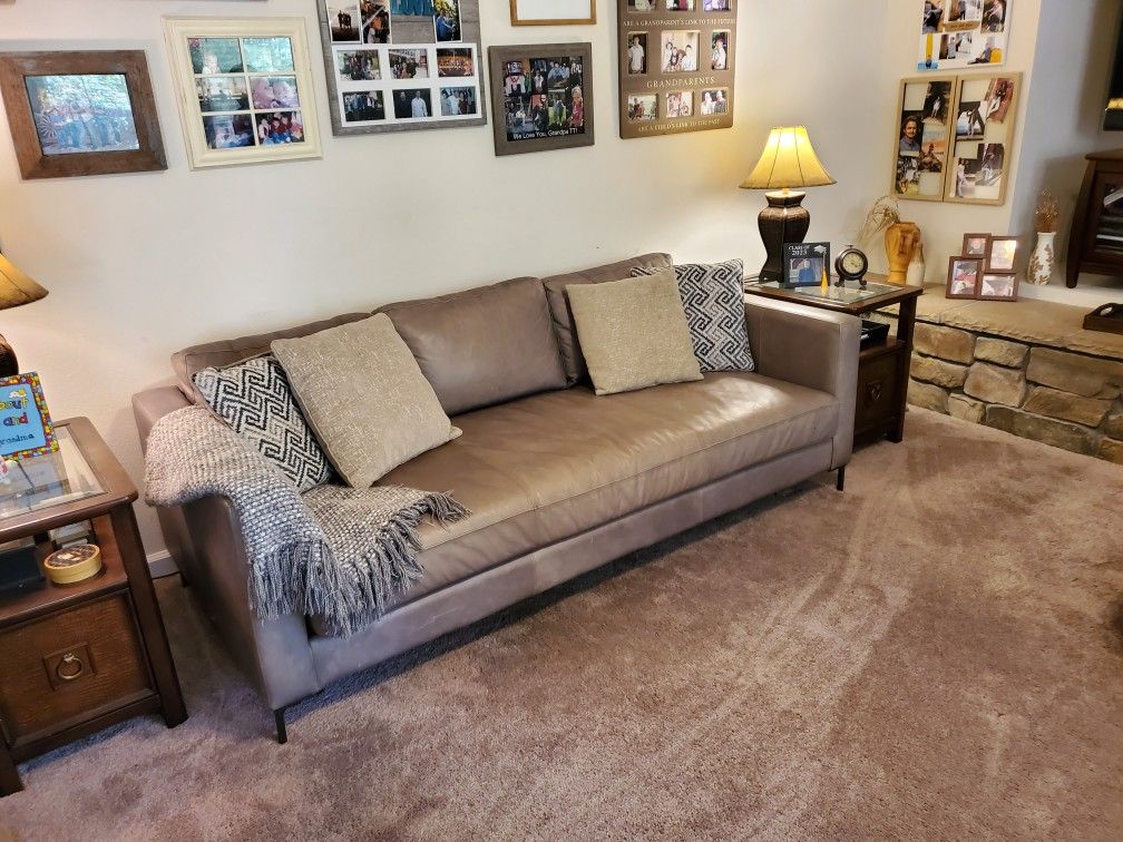 Pottery Barn Real Leather Sofa Originally Around $4000