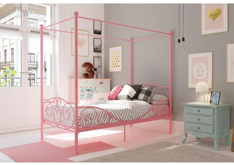 Girls Canopy Bed Twin