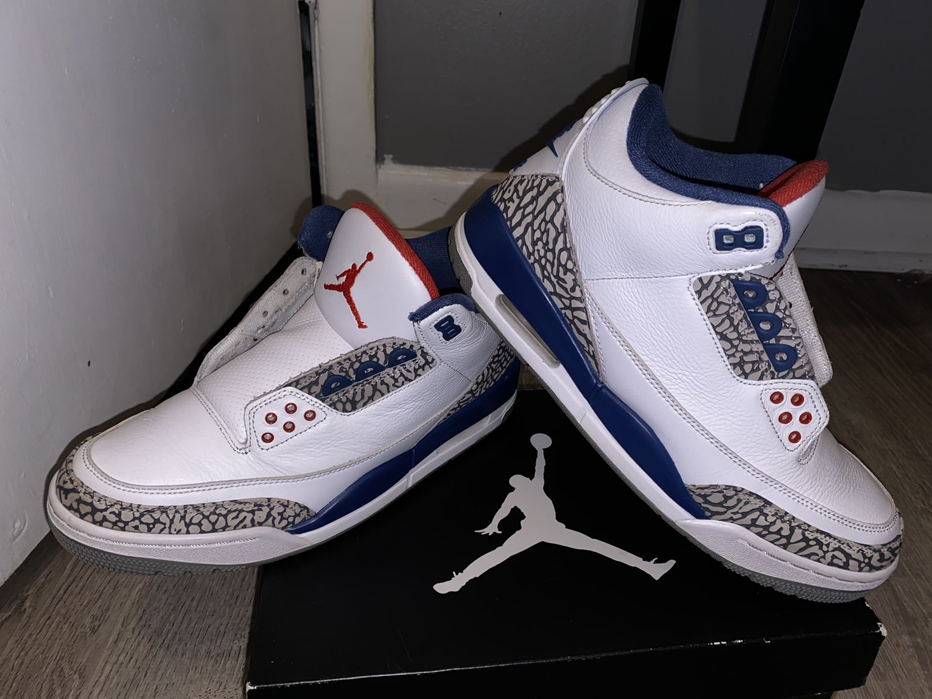 Jordan 3s true blues size 8