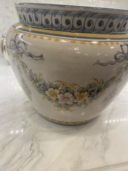 Ceramic Pottery Planter/ Vase From Portugal 