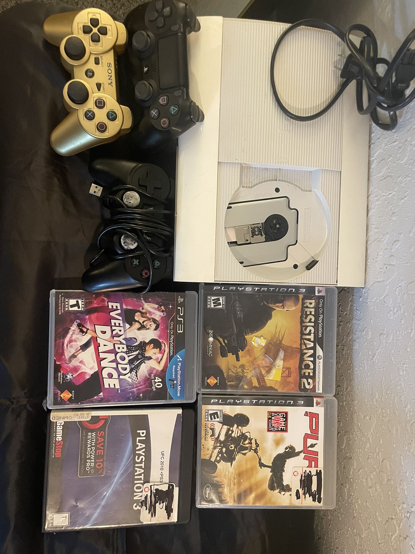 PS3 W/ Controllers And Games