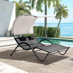 Patio Lounge Daybed With Canopy 2 Available