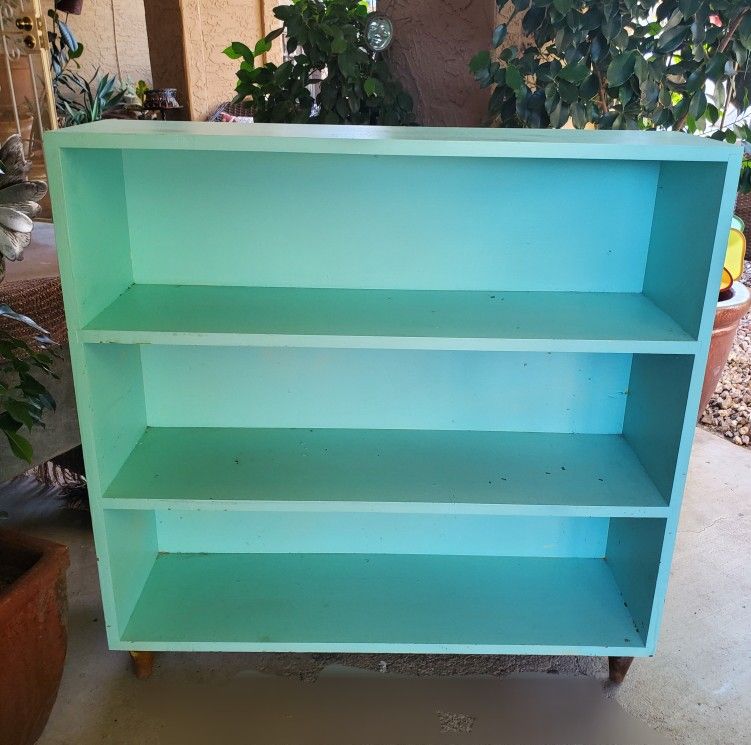 Mid Century Modern Teal Bookshelf for Sale in Chandler, AZ OfferUp