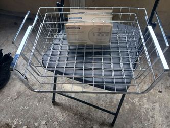 New The Container Store Chrome Undershelf Baskets - Set of 3