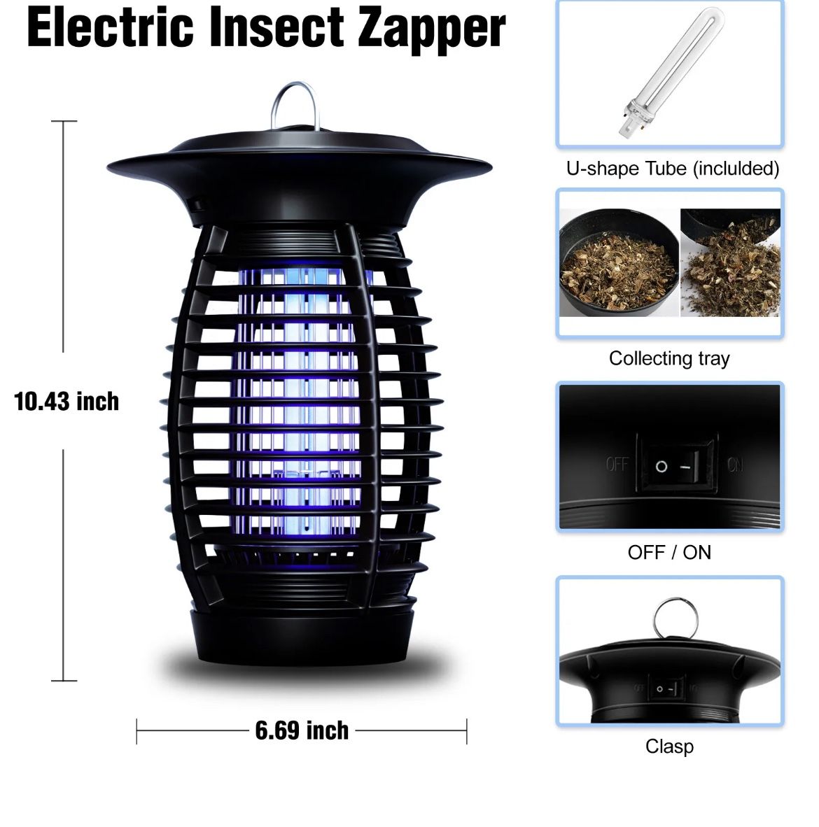 Electric Bug Zapper Indoor/Outdoor, High Powered Mosquito Zappers