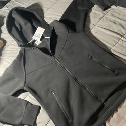 NEW Nike Tech Fleece Women Size Large & Medium Black Hoodie Zip up Nike Tech Fleece 