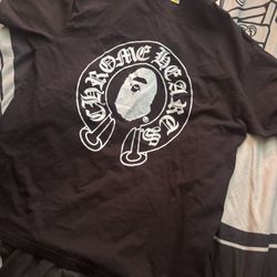 Bape X Chrome Heart Black Shirt
