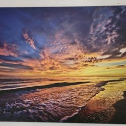 Sunset Beach Canvas Wall Art