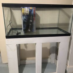 Fish Tank With Stand, Pump, Light