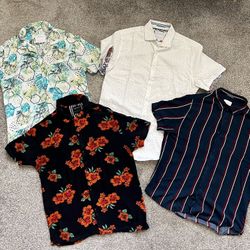 4) Denim & Flowers Short Sleeve Button-Up Shirts