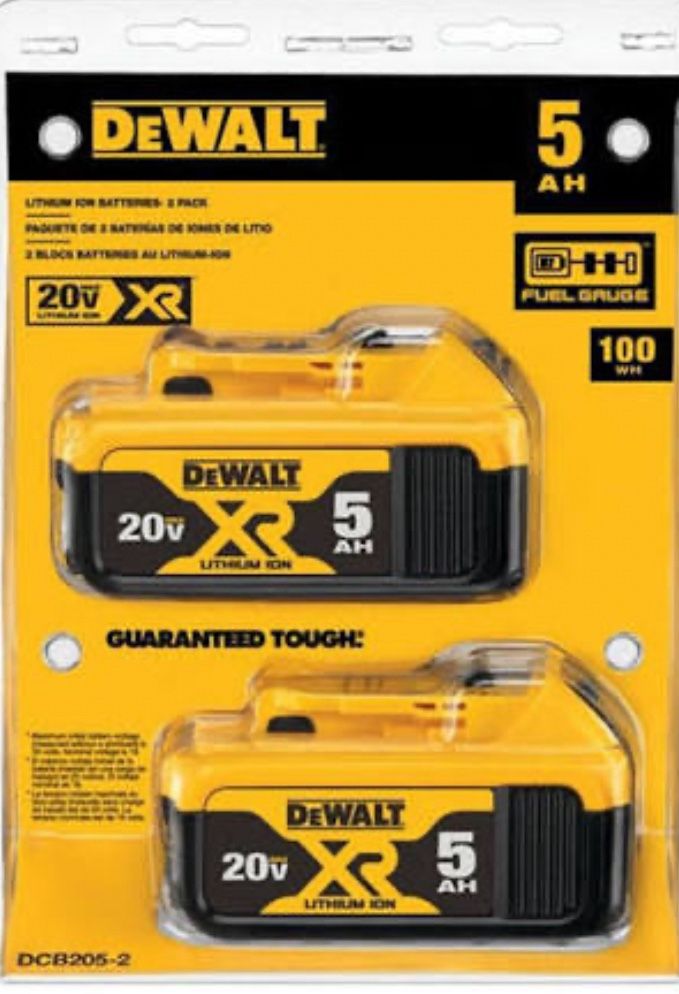 Dewalt dCB205-2 20V batteries 2 Pack