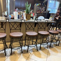 set of 6 new seat cover cushion metal bar stool 