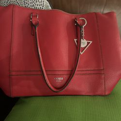 Authentic Guess Red Large Purse