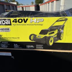 RYOBI 40V HP Brushless 20 in. Cordless Battery Walk Behind Push Lawn Mower (Tool Only) Battery and charger not included