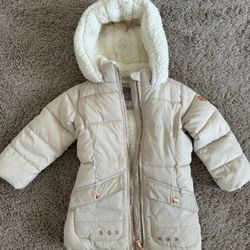 Kensie - Girl's Outerwear Girls' Sherpa Lined Puffer Jacket - 2T