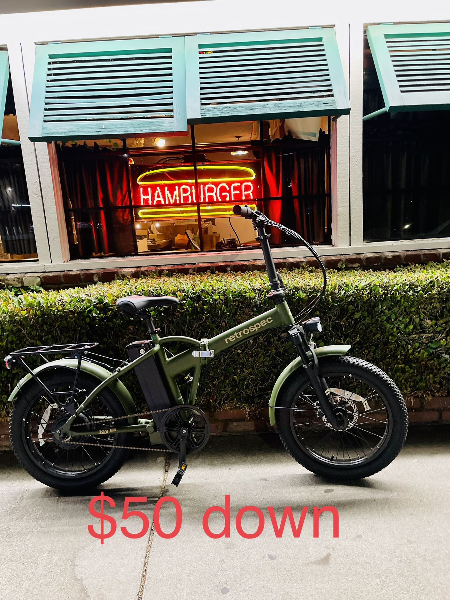 👍💵🍾$50 Down Retrospec Jax 20” Fat Tire Folding Bike 🚲 ⚡️ Brand New