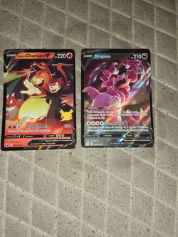 Pokémon TCG Holo V Cards Lance's Charizard & Drapion