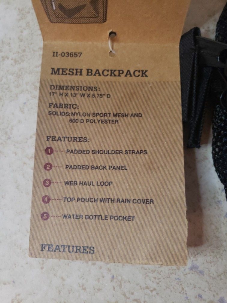 Dickies Mesh Laptop backpack, Black