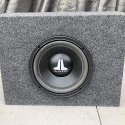 10 Inch JL Audio W-0 Subwoofer With Trunk Style Box N Grill 