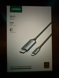 USB C to DisplayPort 1.4 Cable (8K@60Hz,6.6FT)