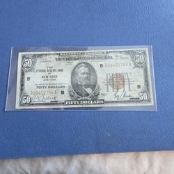 Collectible Coin &Currency Fifty Dollar Bill 