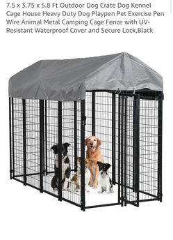 Outdoor Heavy Duty Kennel Cage with Cover