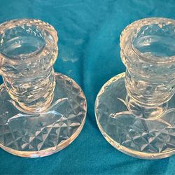 Waterford Crystal Glandore 3 3/8” Candlestick Candle Holder ~ set