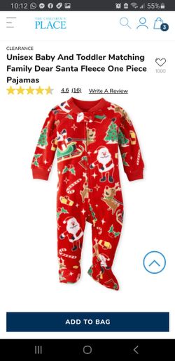 6-9 Months Santa Fleece Pjs