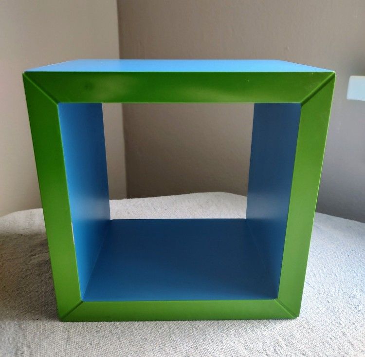 Blue And Green Box Display Shelf