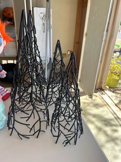 Set of 4 Halloween trees
