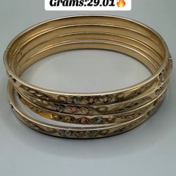14KT  GOLD HEART BRACELETS 