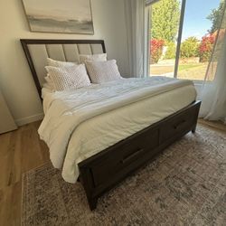 Queen Bed Frame With Drawers 