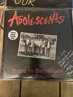 Adolescents Brats In Battalions Signed Vinyl Record