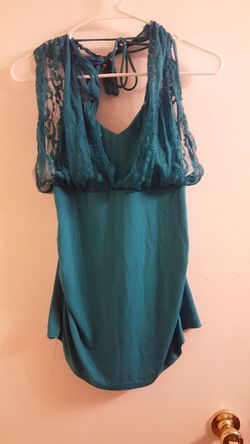 Plus size Green laced sweetheart halter top size 3x