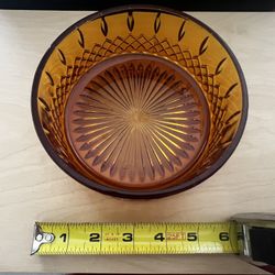 Classic MCM Amber Colored Glass Bowl