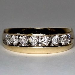 Gold Natural Diamond Ring Band #13788