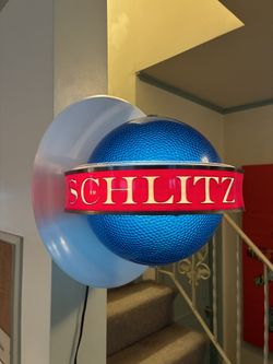 Vintage Schlitz Beer Revolving Globe