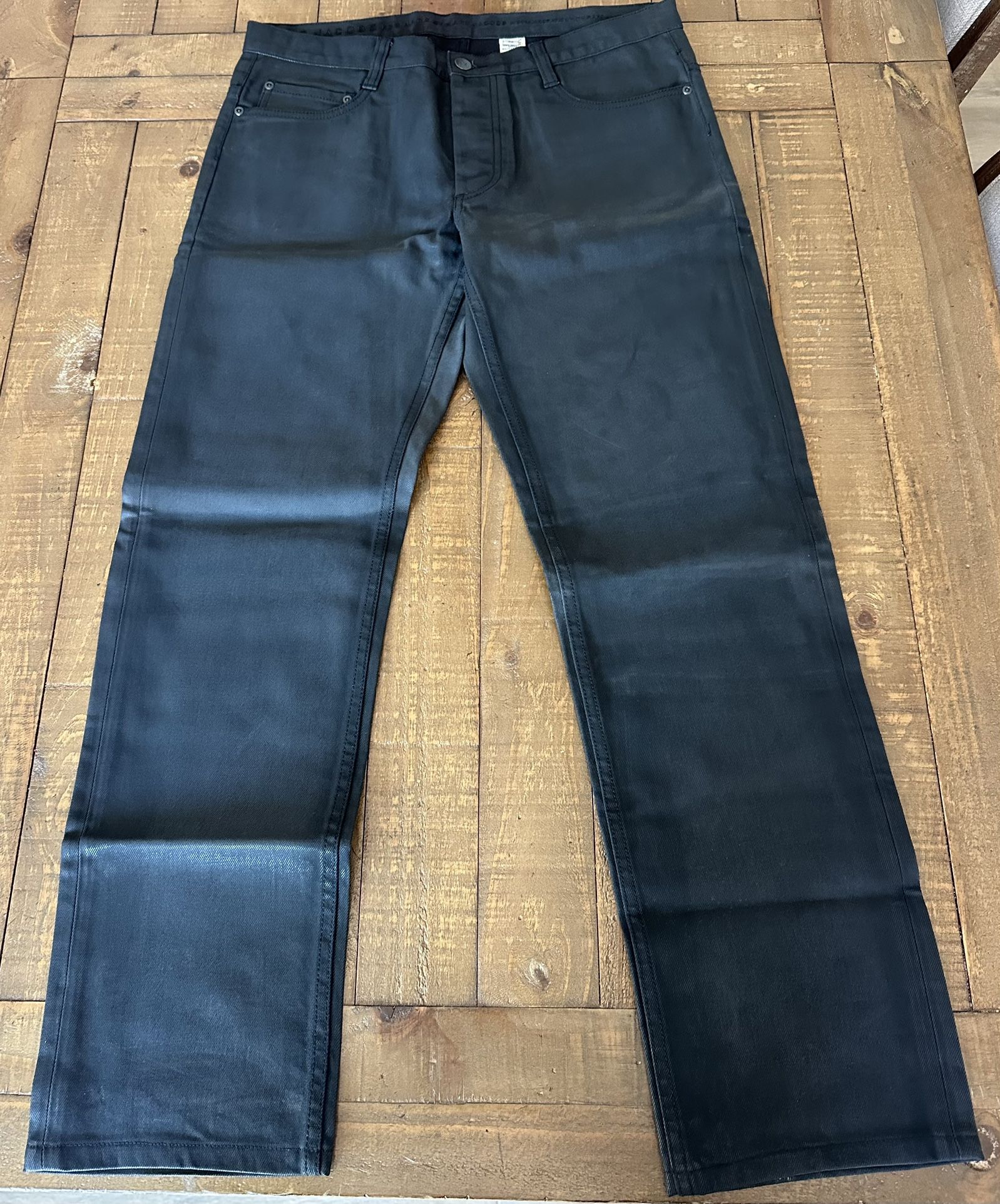 Marc Jacobs Mens Black Wax Denim Size 32x30